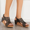 Kurk Platform Wedges Slingback Enkel Gesp Sandalen - Verhoog je stijl met Comfort en Elegantie