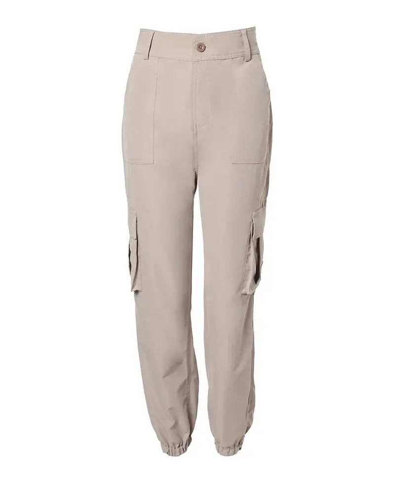 Mao Wow™ | Cargo Broek met Hoge Taille en Zak