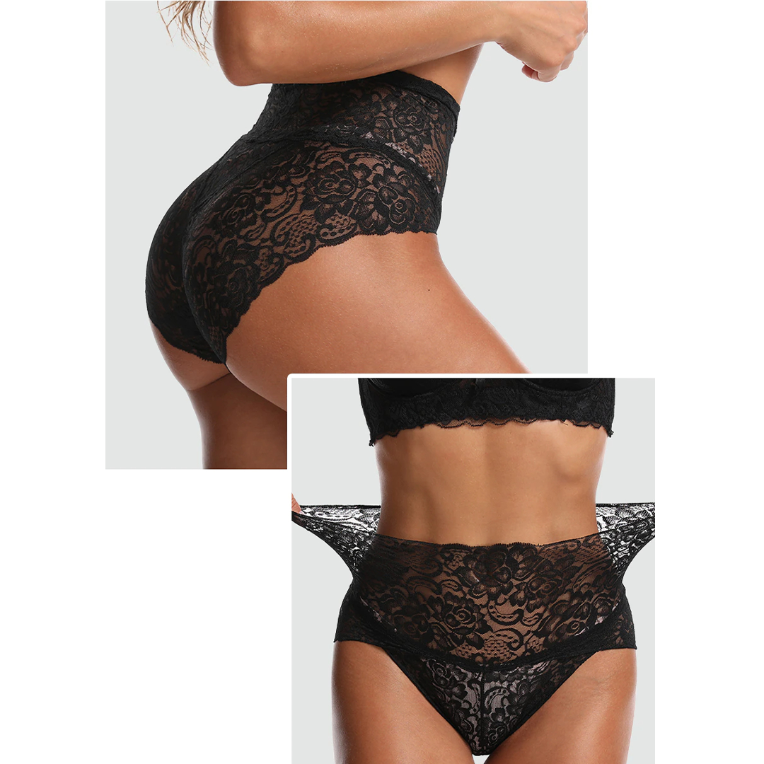 Peach Perfect™ | 10-delige naadloze panty met bloemenkant