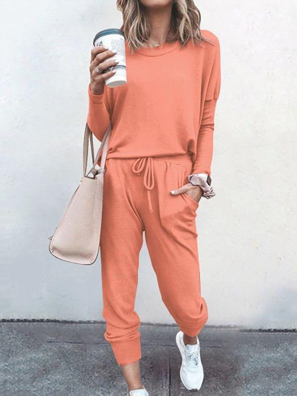 Mao-Wow™️ - Effen damespyjama met lange mouwen en lange broek