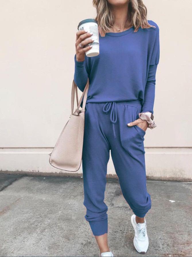 Mao-Wow™️ - Effen damespyjama met lange mouwen en lange broek