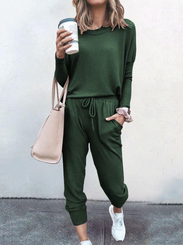 Mao-Wow™️ - Effen damespyjama met lange mouwen en lange broek