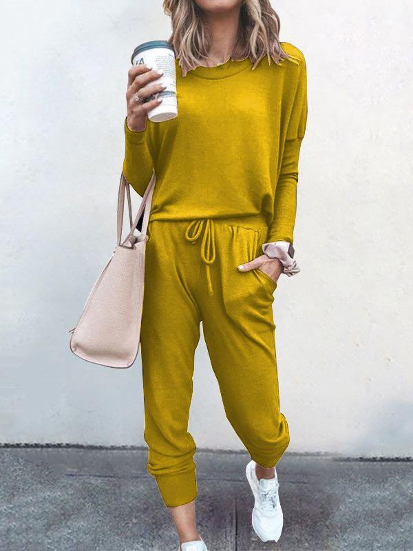 Mao-Wow™️ - Effen damespyjama met lange mouwen en lange broek